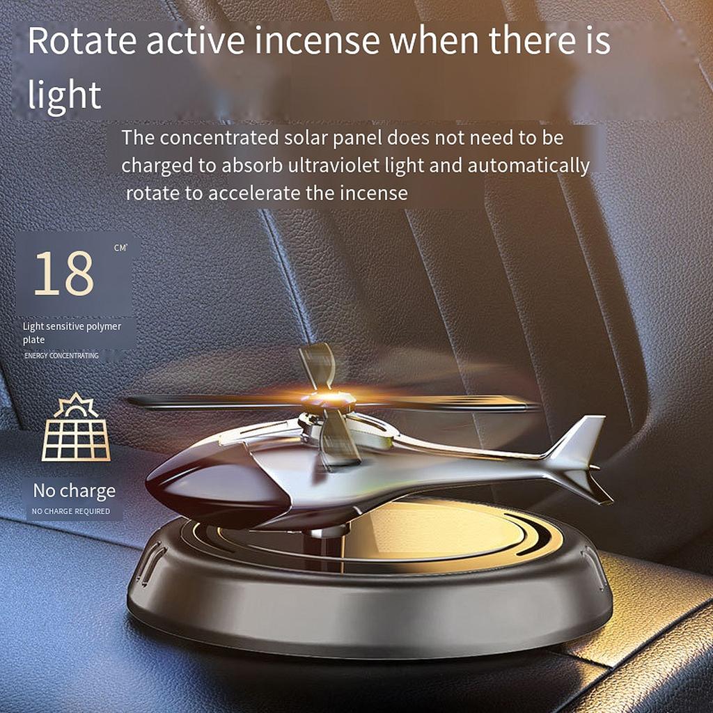 Helicopter Car Air Fresheners Rotating Solar Car Fresheners Airplane Car Perfume Relieve Stress & Purifie Odors for Home