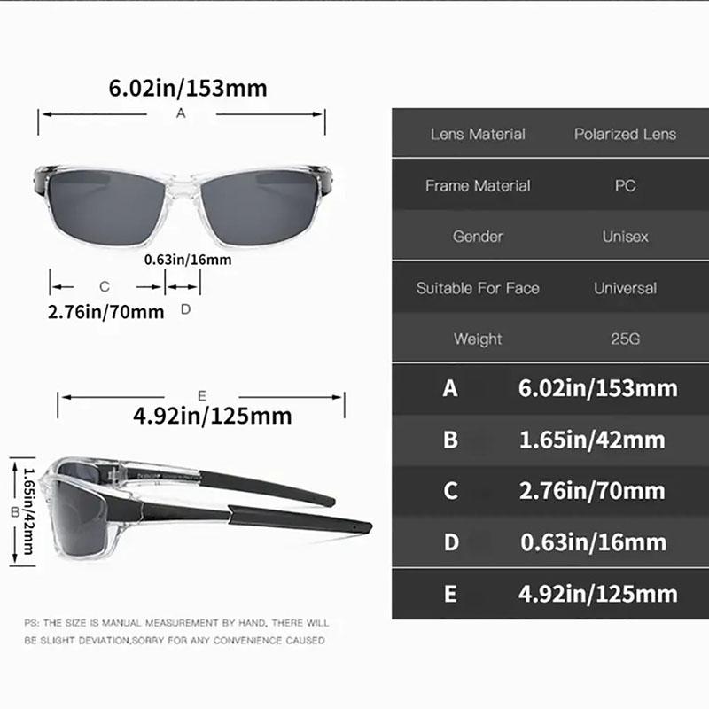 Fashion Polarized Sunglasses for Men Lightweight Night Vision Male Shades Cycling Driving Fishing Fashion Mirror Sun Glass