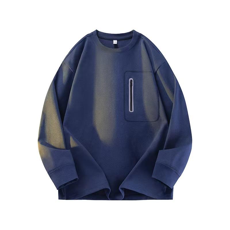 Mens Casual Loose Crew Neck Long Sleeve Pullover Sweatshirt