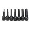 3/8" Drive Impact Socket Hex Bits 7pc Metric Set Long Air Allen Driver Auto