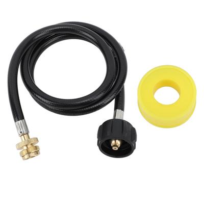 4ft Propane Adapter Hose 1lb To 20lb Propane Convert Hose with QCC1 Type Brass Connector for Gas Cylinder Grill Stoves