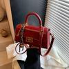 Glossy Women's Shoulder Bag with Vintage Key Pendant - 2025 Autumn/Winter Collection