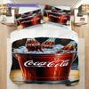 Cocacola Bottles Ice Bucket Threepiece Set 1 Duvet Cover 2 Pillowcase Without Core Bedding Set Soft And Comfortable
