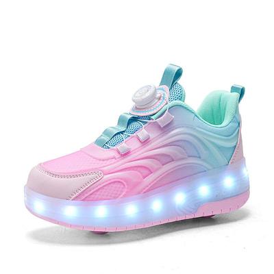 Scarpe da Pattini a Rotelle con Luci LED per Bambini, Ragazzi e Ragazze, Scarpe Sportive Luminose Skateboard Ricaricabili USB