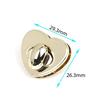 Metal Heart Shape Clasp Bronze Tone Trunk Lock Replacement Handbags Bag DIY