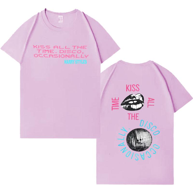 Sänger Harry Styles Küsst Immer Disco Gelegentlich T-Shirt 2026 Trendige Mrerch T-Shirts Herren Damen Harajuku Oversized Lässige Oberteile