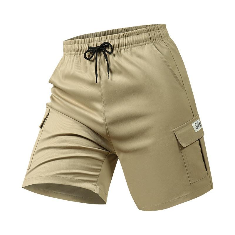 Large Size Shorts Men's Summer Solid Color Five-point Pants New Multi-pocket Loose Large Size Beach Pants Tooling