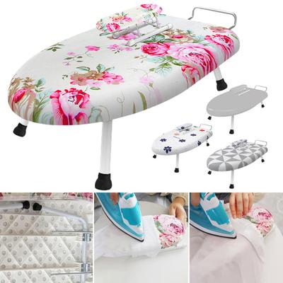 2Pcs/Set Desktop Ironing Board with Removable Washable Cover Heat-Resistant Cotton Padded Foldable Portable Anti-slip Clothes Sleeves Ironing Board