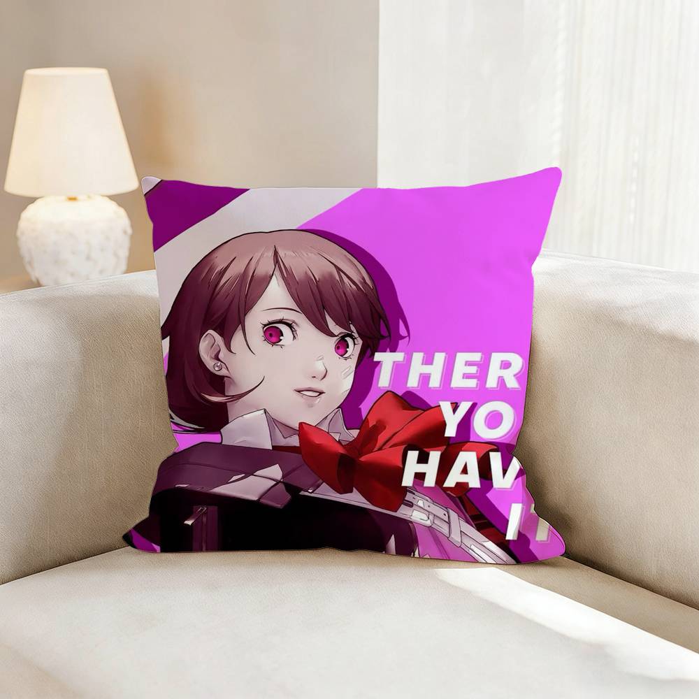 Game P-Persona 3 4 5 Anime Pillow Case Pattern Printed Pillowcase For Living Room Sofa Cushion Cover