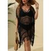 Rochii de plajă Rochie de acoperire cu bikini cu îmbinare în perspectivă sexy pentru femei de mărime mare