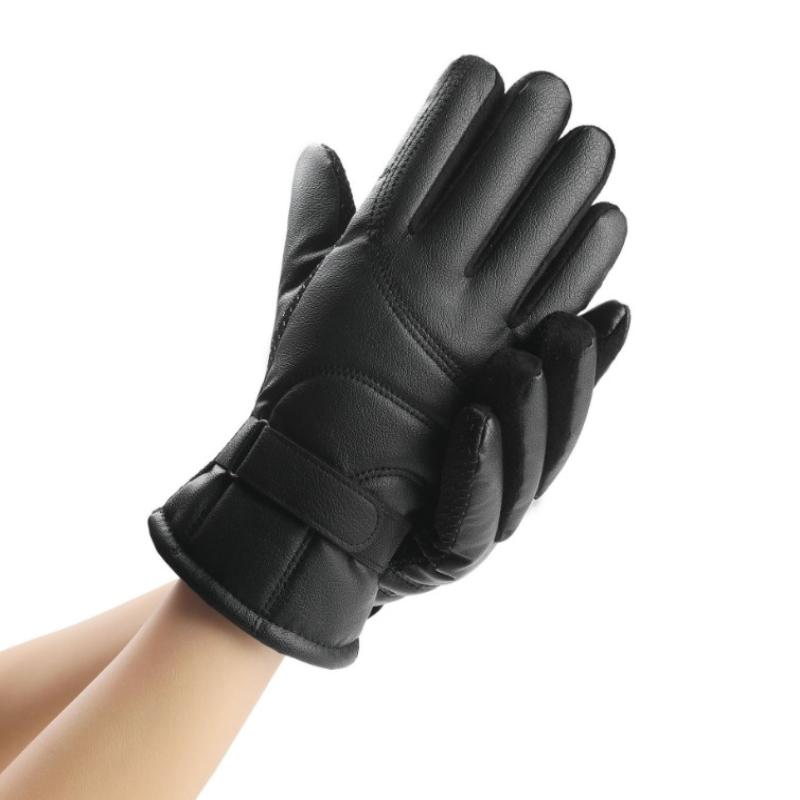 Men'S Winter Glove Thickened Fleece Lined Touchscreen Waterproof Windproof Cold Resistant Motorcycle Riding Outdoor Skiing Glove