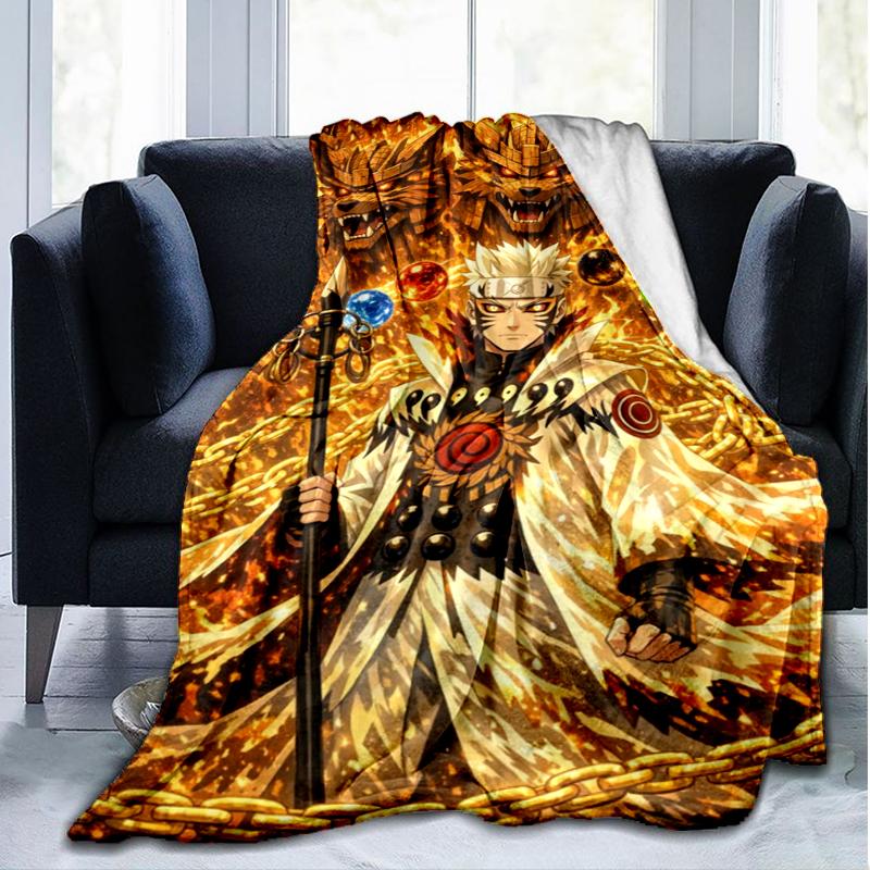 Naruto Sage Mode Print Flannel Blanket, Soft Warm Lightweight Throw Blanket for Living Room,Sofa Bed Camping Office