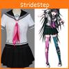 Fashionable Danganronpa Ibuki Mioda Cosplay Costume Suit With Vibrant Black And White Design