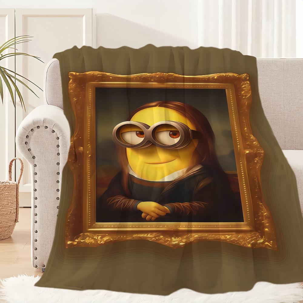 

Cartoon Cute Funny M-Minions-ES Blanket Blanket for Couch Sofa Travel Home Picni Flannel Blanket birthday gift Warm Comfortable 80x60in