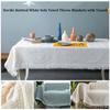 Anti-slip Knitted White Sofa Towel with Tassels Luxury Bed Sofa Couch Bedspread Cover