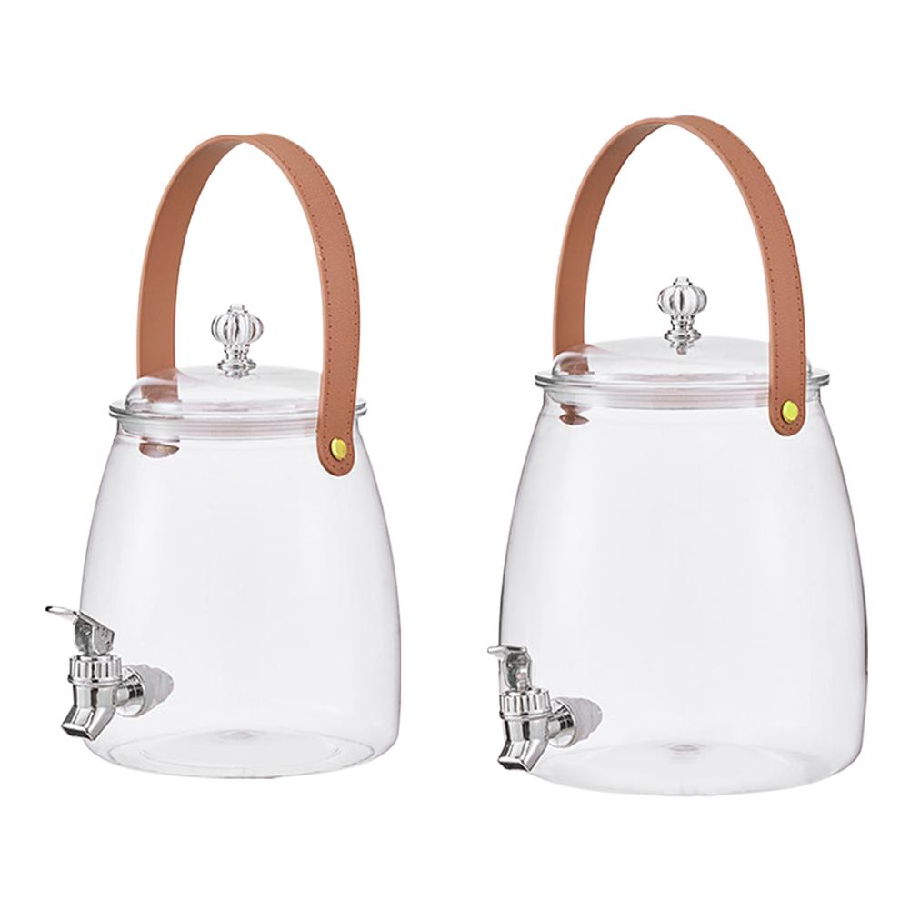 3L/5L Large Cold Kettle With Faucet In Refrigerator, Plastic Water Jugs Fruit Teapot Lemonade Bucket Drink Container For Fridge