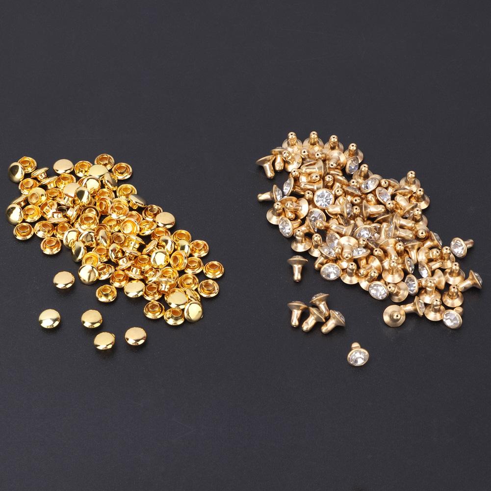 Cloth Crystal Inlay Rapid 7mm Rivets Spots Studs Cap for DIY Leather Craft Decoration(#4)