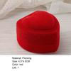 Ring Storage Box Exquisite Flocking Heart Shape Gift Jewelry Organizer for Engagement