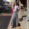 Women's High Waist Plaid Fringe A-line Skirt - 2025 Spring/Autumn Collection