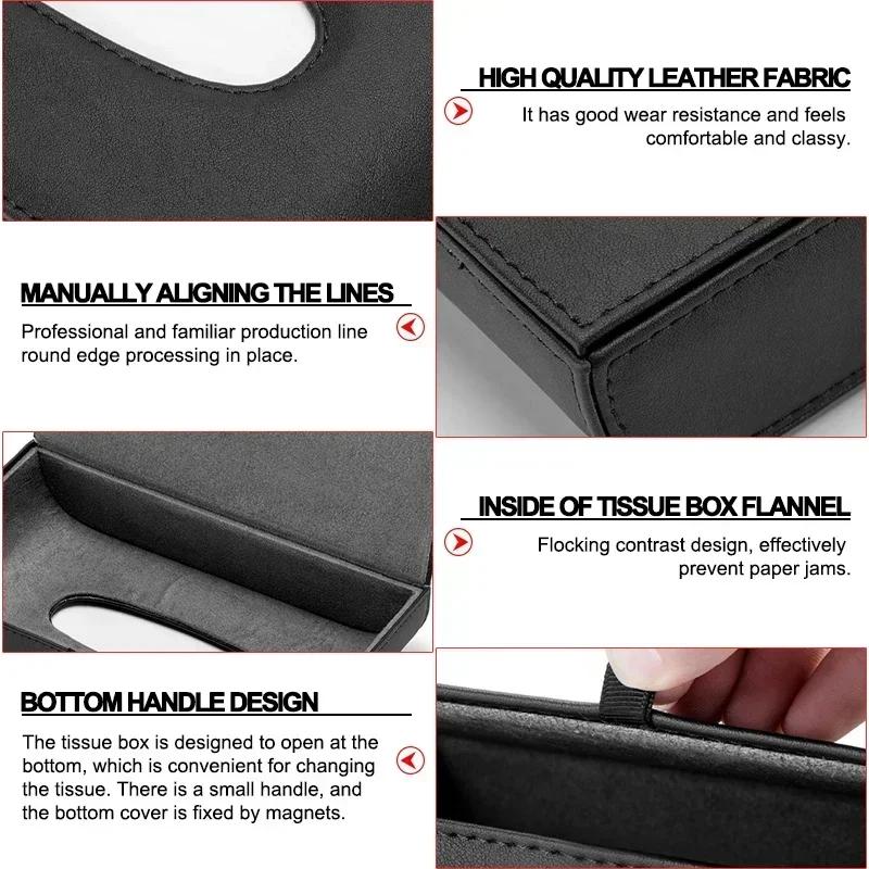 Car Sticker 1pcs Car Tissue Box Holder Armrest Box Storage Case For Peugeot 206 207 307 3008 2008 308 407 408 508 301 208  Auto