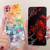 For Realme C11 2021 Case RMX3231 Colorful Flowers Painted Cover Soft Silicone Phone Case For Realme C20 C 11 RealmeC11 2021 Bags