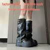 Women's Plus Size Y2K Retro Western Over-the-Knee Boots for Thick Legs and Large Calves