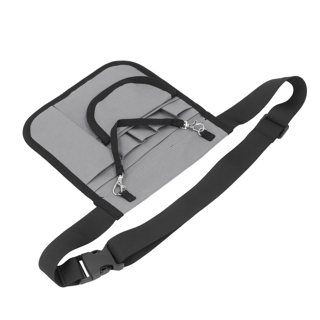 Nurse Pouch Grey Portable Oxford Cloth Large Capacity Nurse Waist Pouch Organizer for Hospital