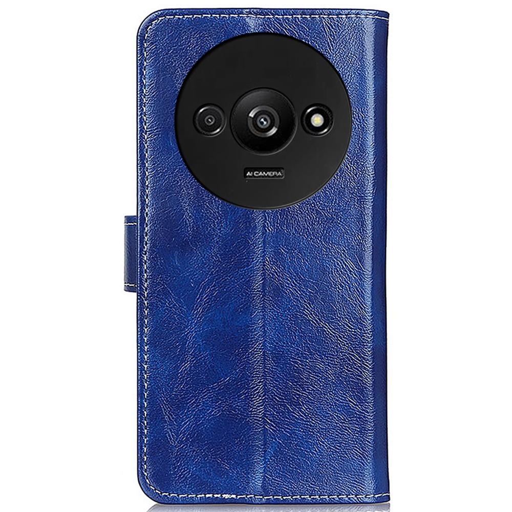 For Xiaomi Redmi A3/Poco C61 4G PU Leather Case Cell Phone Back Cover Retro Phone Shell