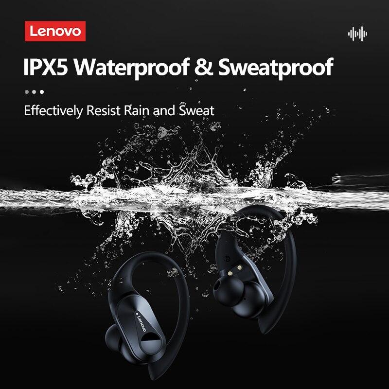 Lenovo LP75 Sportliche kabellose Ohrhörer mit Mikrofonen, Tastensteuerung, LED-Leistungsanzeige, HiFi-Stereo-Sound Bluetooth 5.3 TWS-Kopfhörer