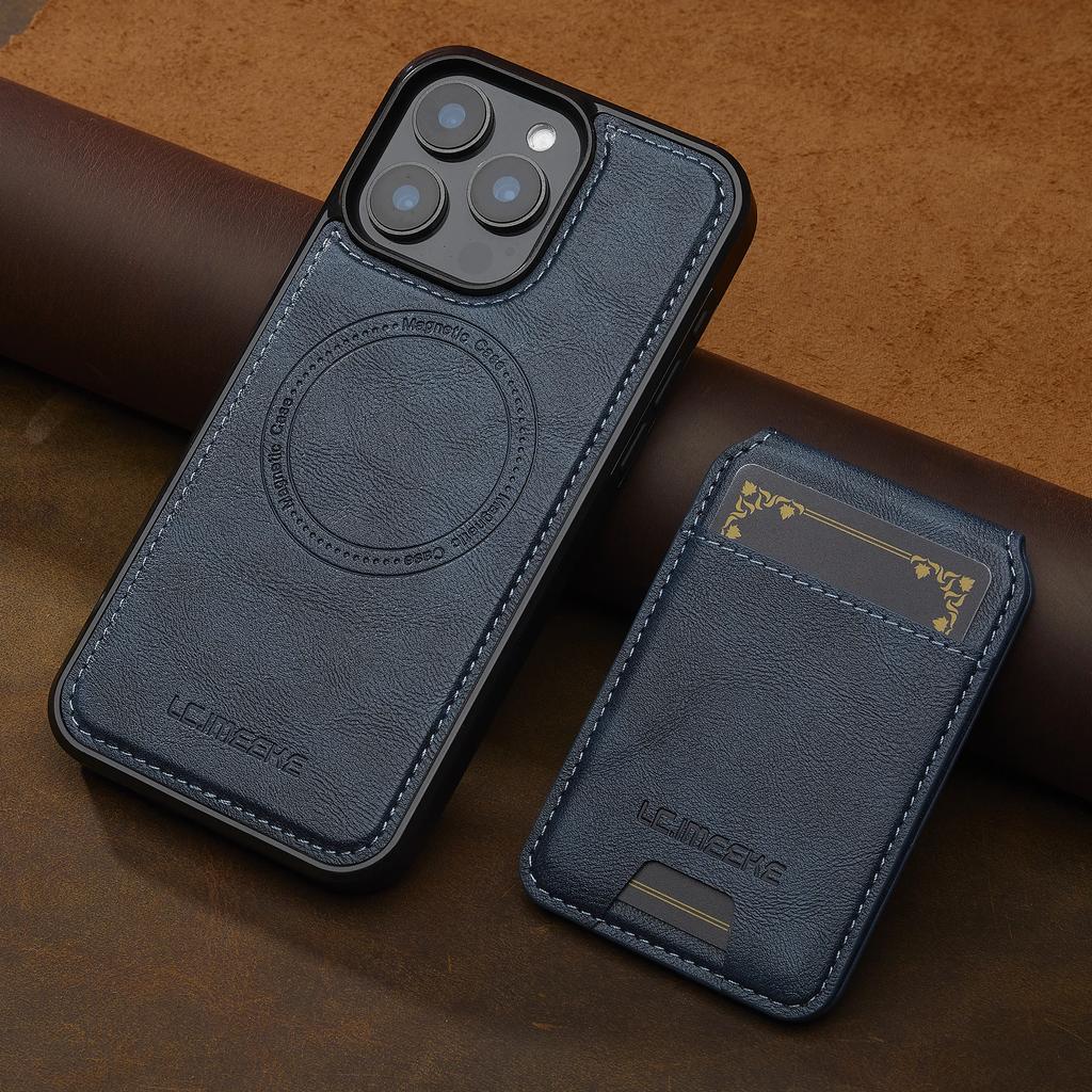 2-in-1 Abnehmbare Lederhülle für iPhone 16 17 Air 16E 15 14 13 12 11 Pro XS Max XR 8 Plus SE Mini Kartenfach Magnetische Abdeckung