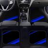 4Pcs Car Floor Mats with Blue Stripe Design- Universal - Simple and Generous, Racing Style Perfect Gift for Men and Women!