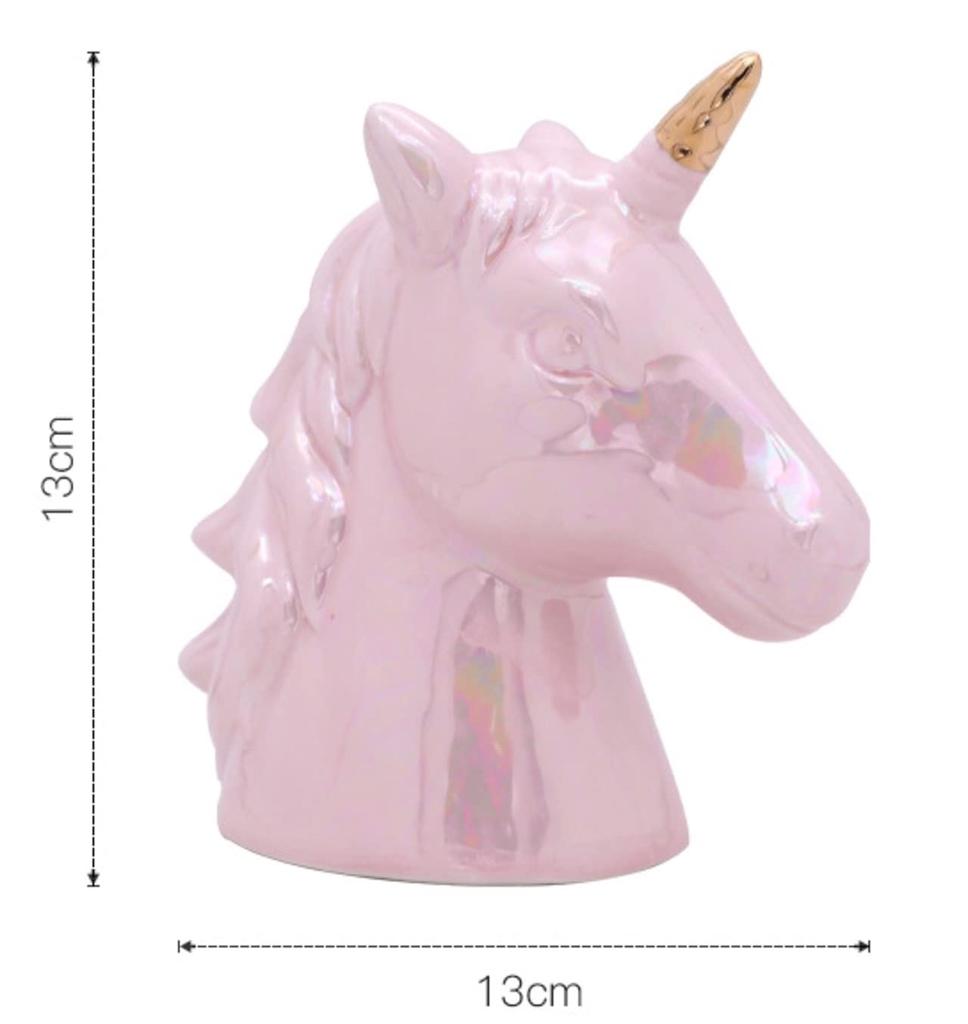 Queen-b Unicorn Piggy Bank, Stylish and Cute, Decorative Figurine, Object, Decoration, Creative Birthday Gift, Celebration Gift (Gold)
