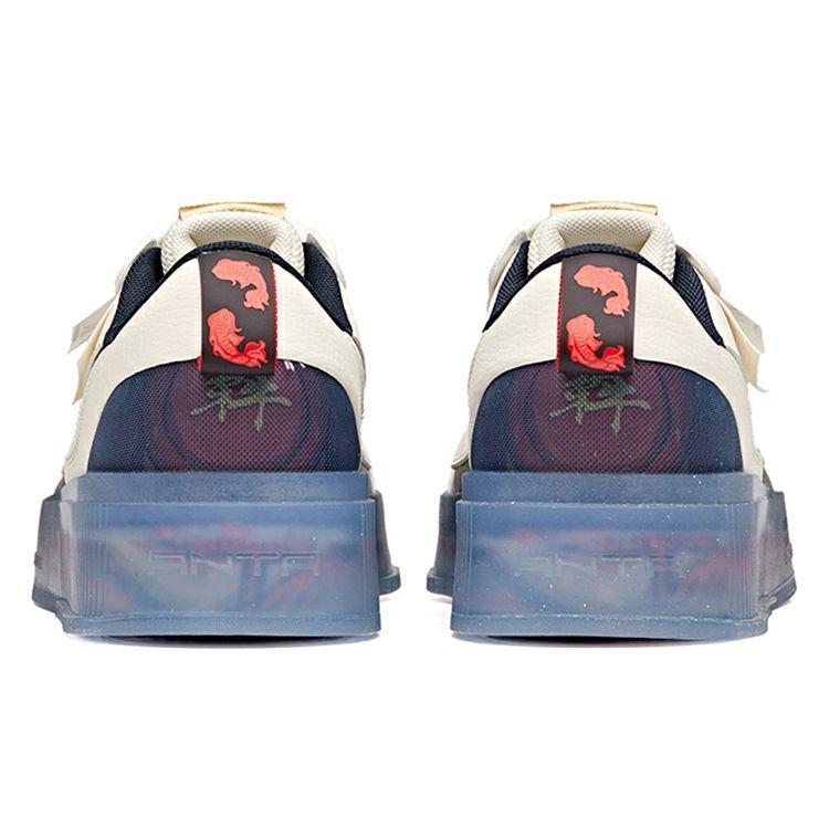 Anta Lightweight Durable Low-Top Skate Shoes Men Sneakers White Black Red 912118030-1