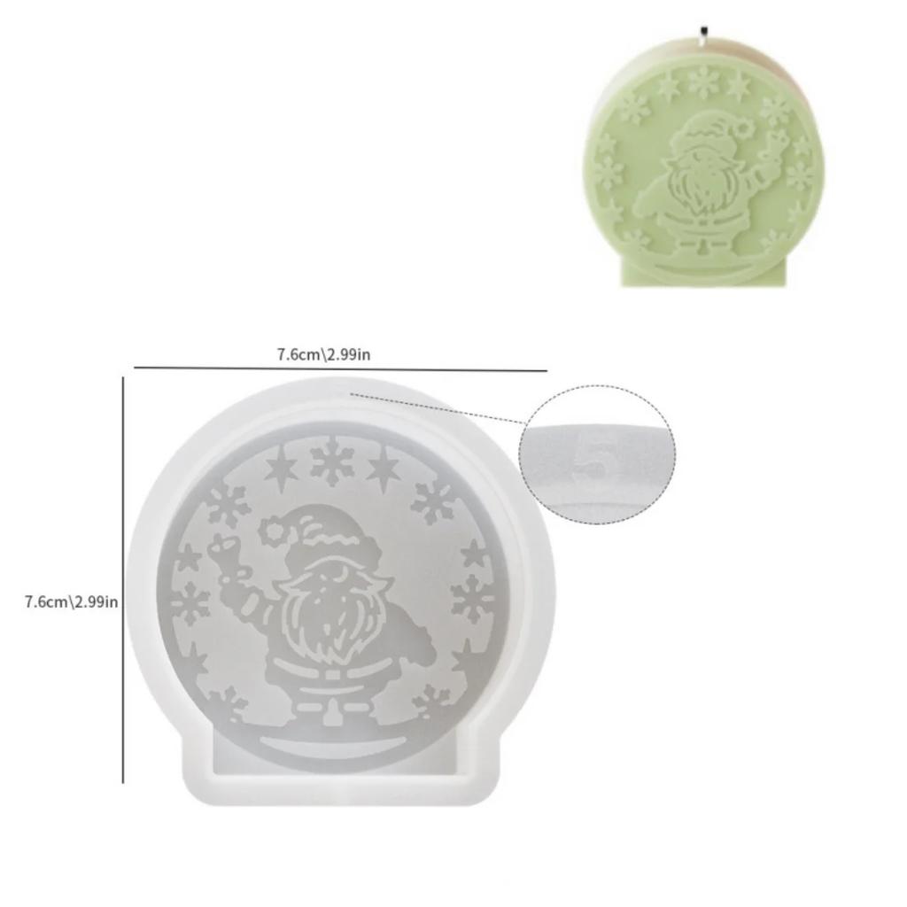 Christmas Crystal Ball Candle Silicone Mold Handmade Christmas Tree Snowman Elk Fragrance Ornaments Aroma Plaster Molds