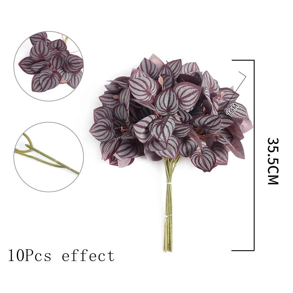 10Pcs Artificial Leaf Plant Bouquet Fake Leaf for Home Room Decor Garden Wedding Marriage Decoration Outdoor Garland Ornaments