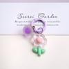 Colorful Cartoon Flower Keychain Pendant Exquisite Cute Flower Keychain For Women Girls Backpack Decoration Accessories Gifts