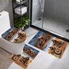 Harleydavidson Motorcycles Customize Your Name 3Pcs Bathroom Mat Set Toilet Lid Cover Ushaped Foot Mat Nonslip Floor Mat Decor For Bathroom