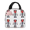 Red Scientist Rainbow Friend Insulated Lunch Bag for Kids School Cooler Thermal Food Box Tote Leakproof Lunch Boxes Container
