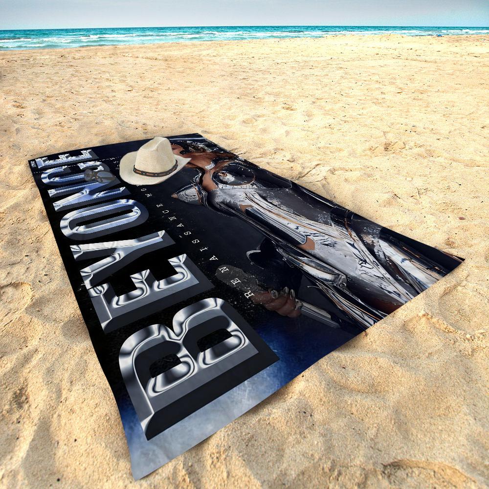 Beyonce Super Singer Microfiber Printed Beach Towel Mountain Climbing Yoga Beach Swimming Running Absorbent Soft Towel