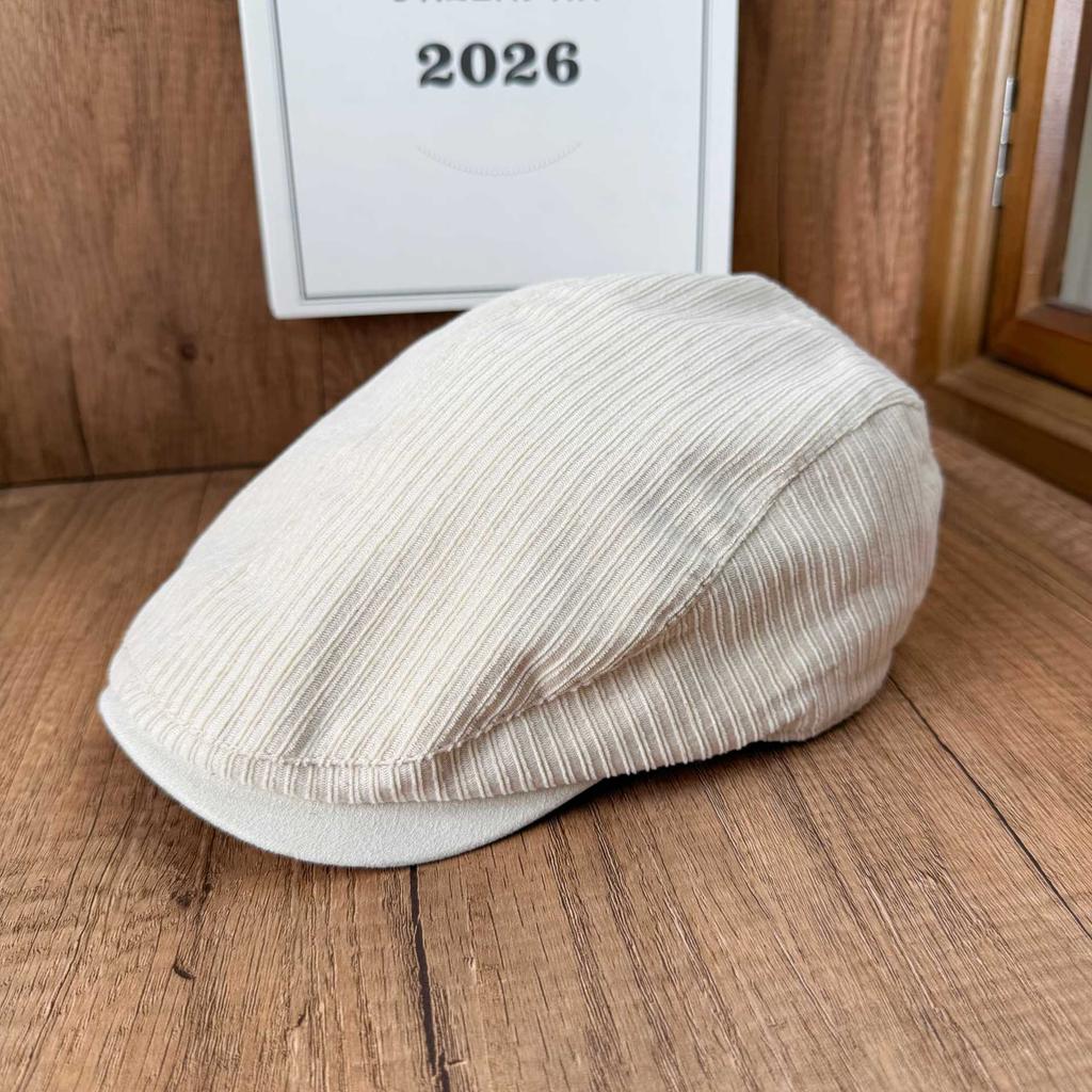 British casual vertical pattern forward hat texture Newsboy beret version modified face short brim cap wholesale