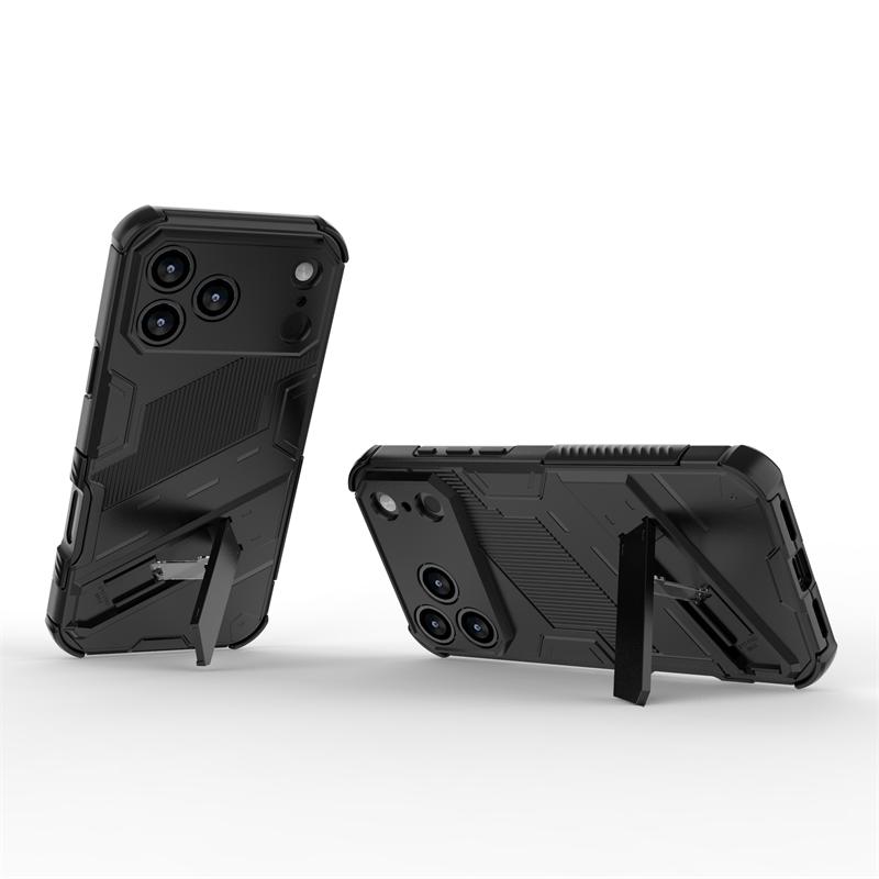 For Iphone 17 Pro Case Iphone 17 16 15 Pro Cover Funda Coque Armor Shockproof Holder Stand Hard PC Back Bumper Iphone 17 Pro Max