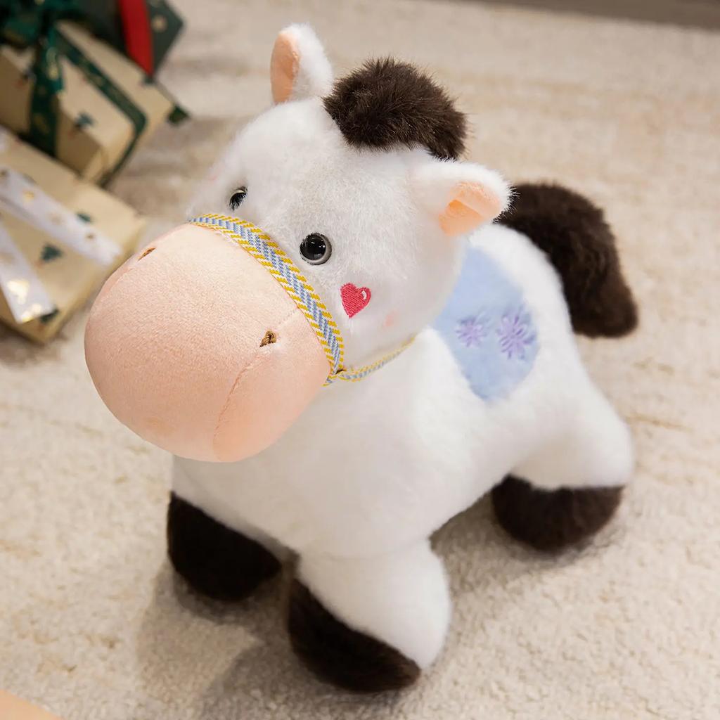 Cuddly Horse Plush Dolls Stuffed Toys Cartoon Animal Cute Pony Plush Toys Soft Pillow High Quality Birthday Gift