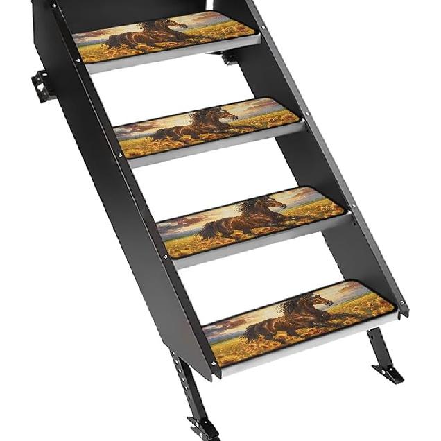 Purple Palm RV Step Covers RV Stair Covers RV Accessories, Non Slip Camper Step Covers, RV Step Rug, Waterproof Essential RV Step Carpet for Trailer