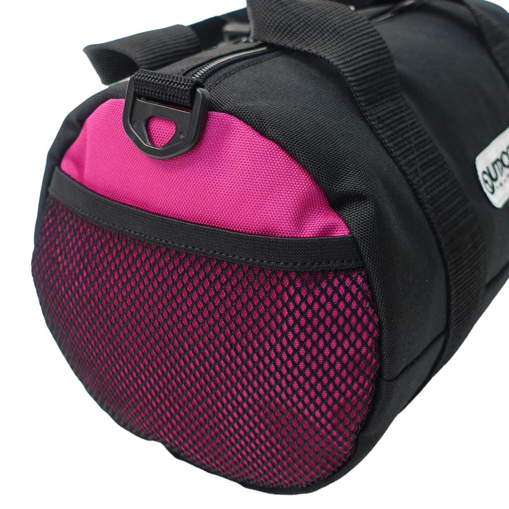 Outdoor Products Mini Boston Bag, 2-Way, with Shoulder Strap, Compact Design, and Pocket, Solid Color, Basic Rough, Black 2