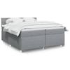 Vidaxl Letto Continentale Con Materasso, Grigio Chiaro, Tessuto 200X200 Cm