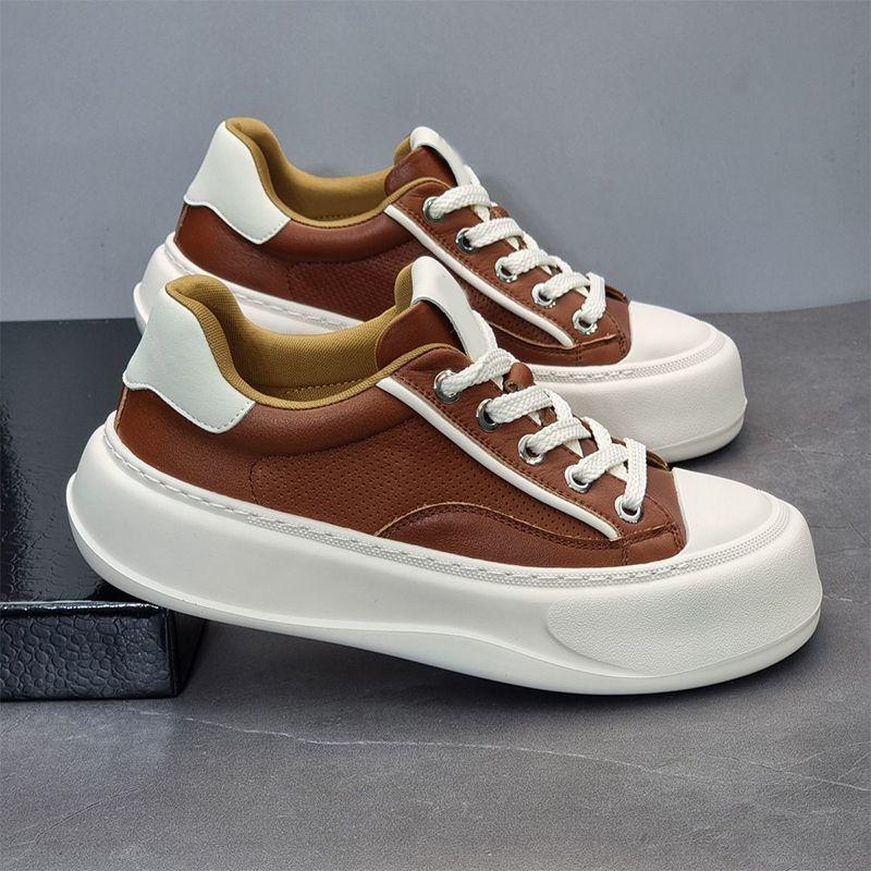 

Breathable Men s Summer Shoes - Wear-Resistant Thick Sole Casual Trend Sneakers 42 коричневий