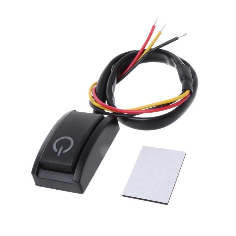 Car DIY Push Button Latching Turn ON OFF Switch LED Light DC12V/200mA 2.4W
