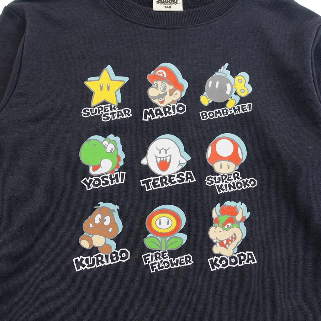 Fine Plus Super Mario Sweatshirt, Mario, Luigi, Yoshi, Long Sleeve, Fleece Lining