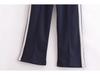2024 Winter Women's Patchwork Zipper Jacket and Pants Set - European & American Style
