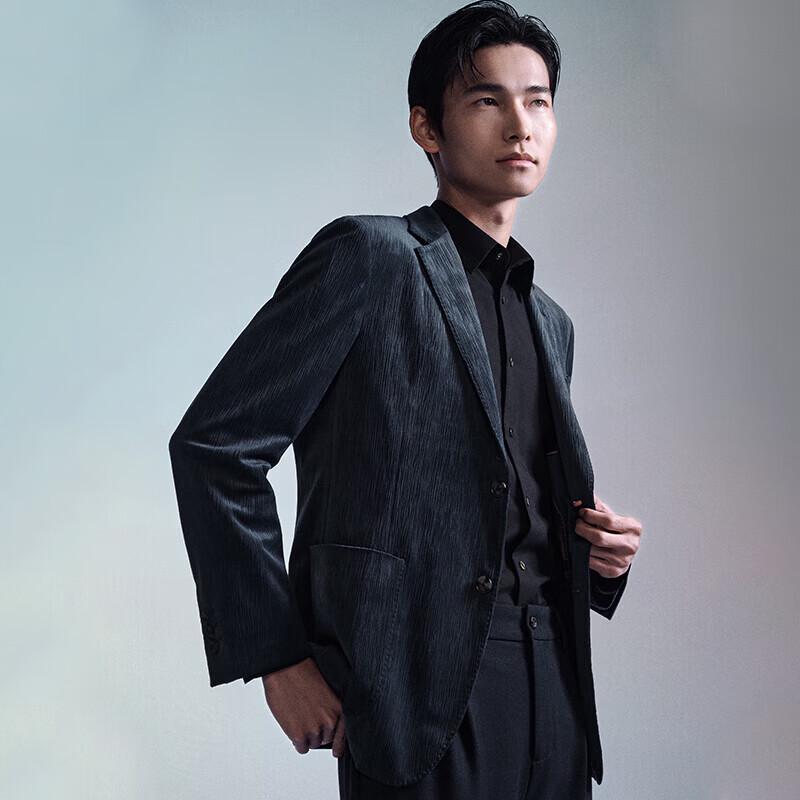 Baoxiniao Men's Slim Fit Corduroy Business Casual Blazer